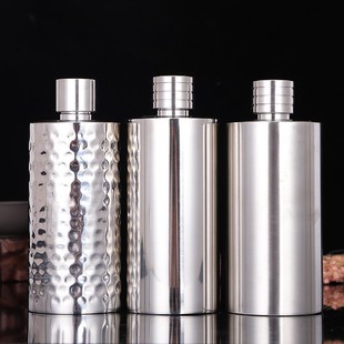 Stainless Steel Wine Bottle 304 1 Jin 1.0kg for Home Use, Portable, Personalized, Thickened, Creative Small Liquor Bottle