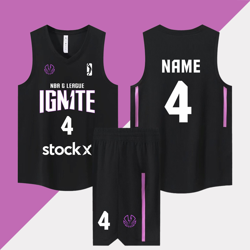 American basketball uniform suit men's customized youth sports competition vest quick-drying basketball jersey team printing printing number