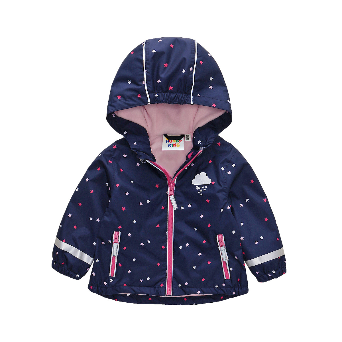 เสื้อแจ็คเก็ตดาวสีกรมท่า (ซับในกำมะหยี่บาง) 23HKYY202 / 80