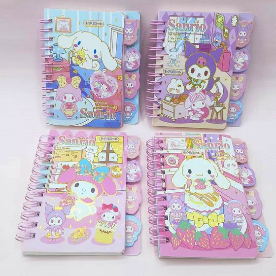 Foreign Trade Labu Sanrio Coil Book Carry-on Hand Account Book Student Notebook Page-to-Page Classification Notebook Gifts