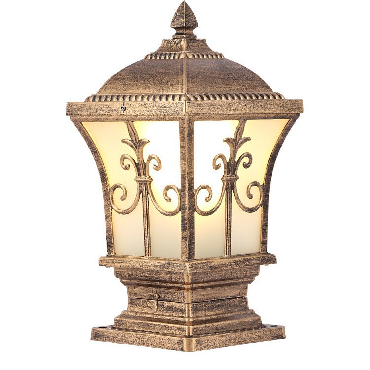 Pilar solar lámpara de pared al aire libre puerta Pilar impermeable Jardín Chino Villa jardín lámpara