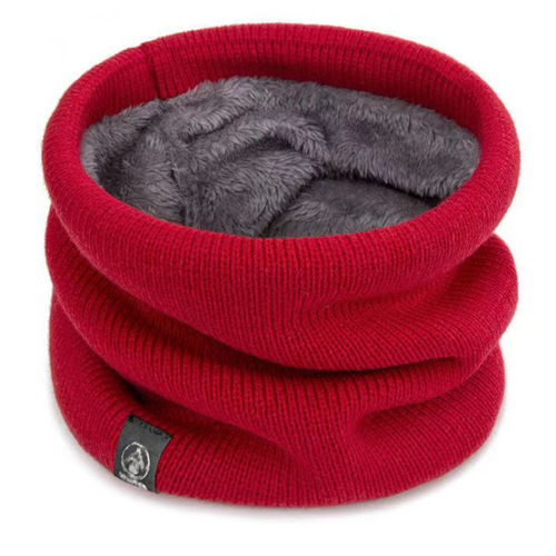 Winter scarf, unisex, thickened velvet, outdoor riding mask, versatile knitted neck gaiter, hooded scarf
