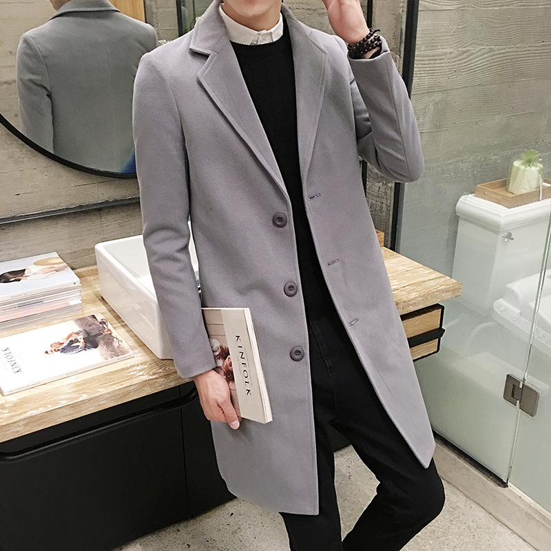 2019 otoño e invierno nuevo abrigo de lana para hombre
