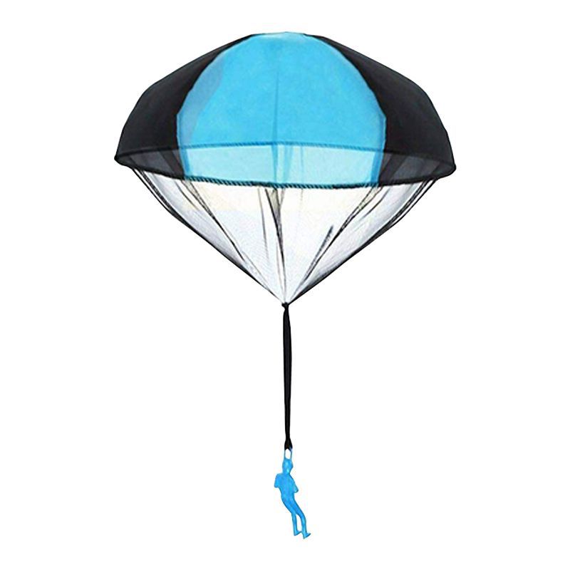 En stock mano de los niños lanzando paracaídas juguete soldado paracaídas cuadrado deportes al aire libre kindergarten actividad puesto