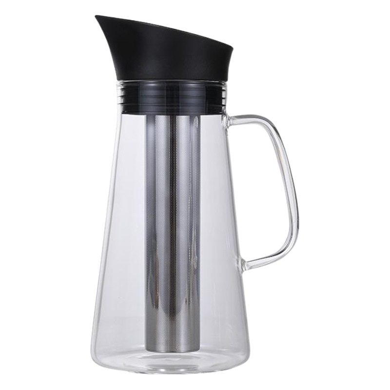 Fábrica al por mayor de vidrio cerveza extracción en frío olla de café compartiendo olla tetera de borosilicato hervidor frío