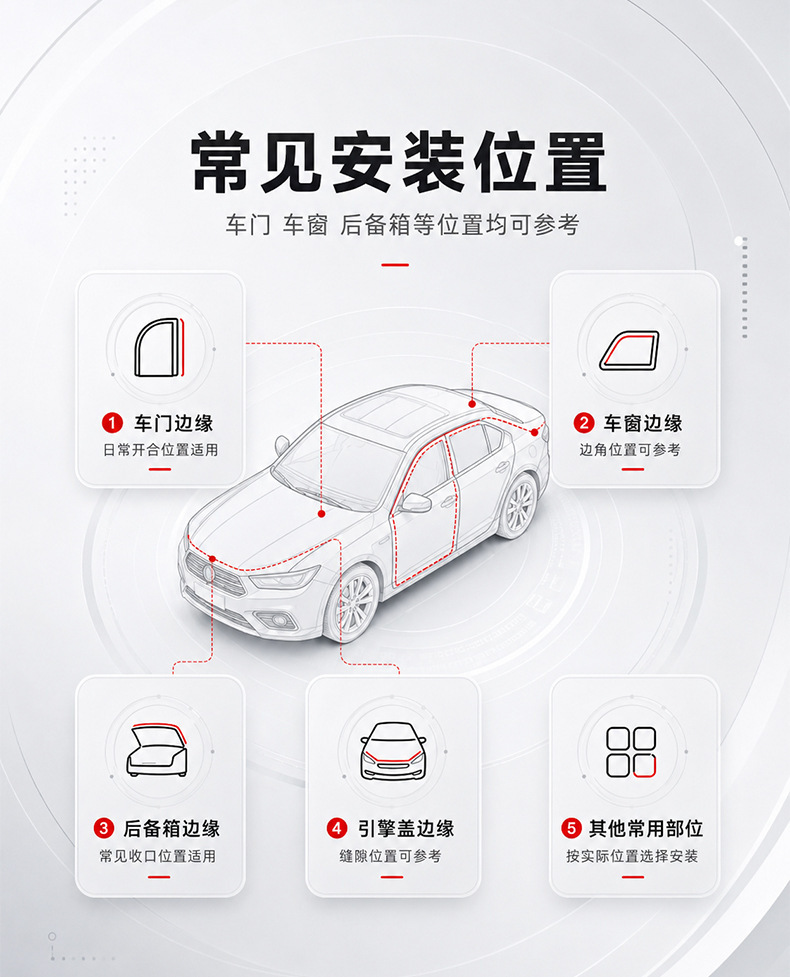 T-Shaped Car Sealing Strip Soundproof Strip for Front Windshield, Sunroof, Car Windows, Rear Tailgate, Car Roof, Waterproof and Dustproof