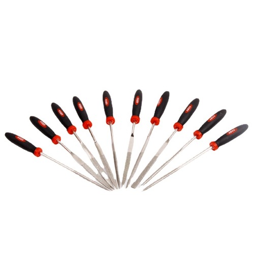 Kraftwell Diamond File Set Flat File Round File Semi-round File Square File Triangular File Titanium Coated Metal Grinding Tool