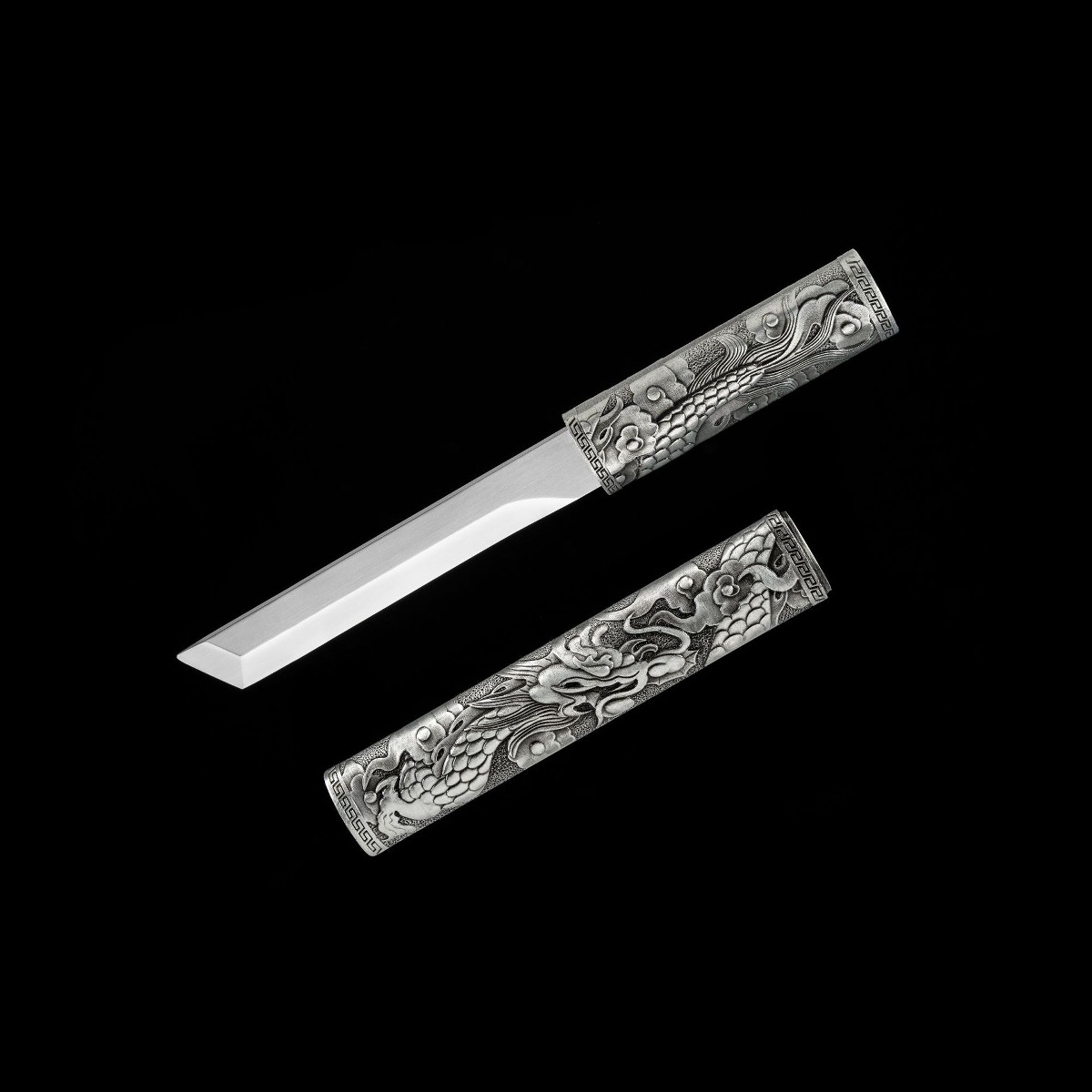 龙泉市刀剑不锈钢一体唐横刀短刀小刀合金金属影视道具收藏未开刃