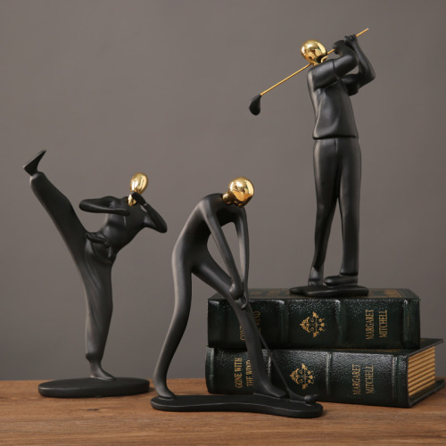 A drop-shipping resin sportsman arts and crafts display window wine cabinet art display photography props