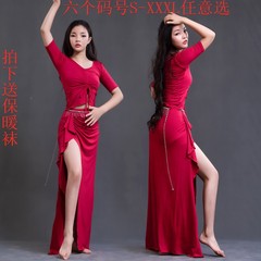 New autumn and winter belly dance suit large size modal fabric slimming oriental dance practice performance performance clothing