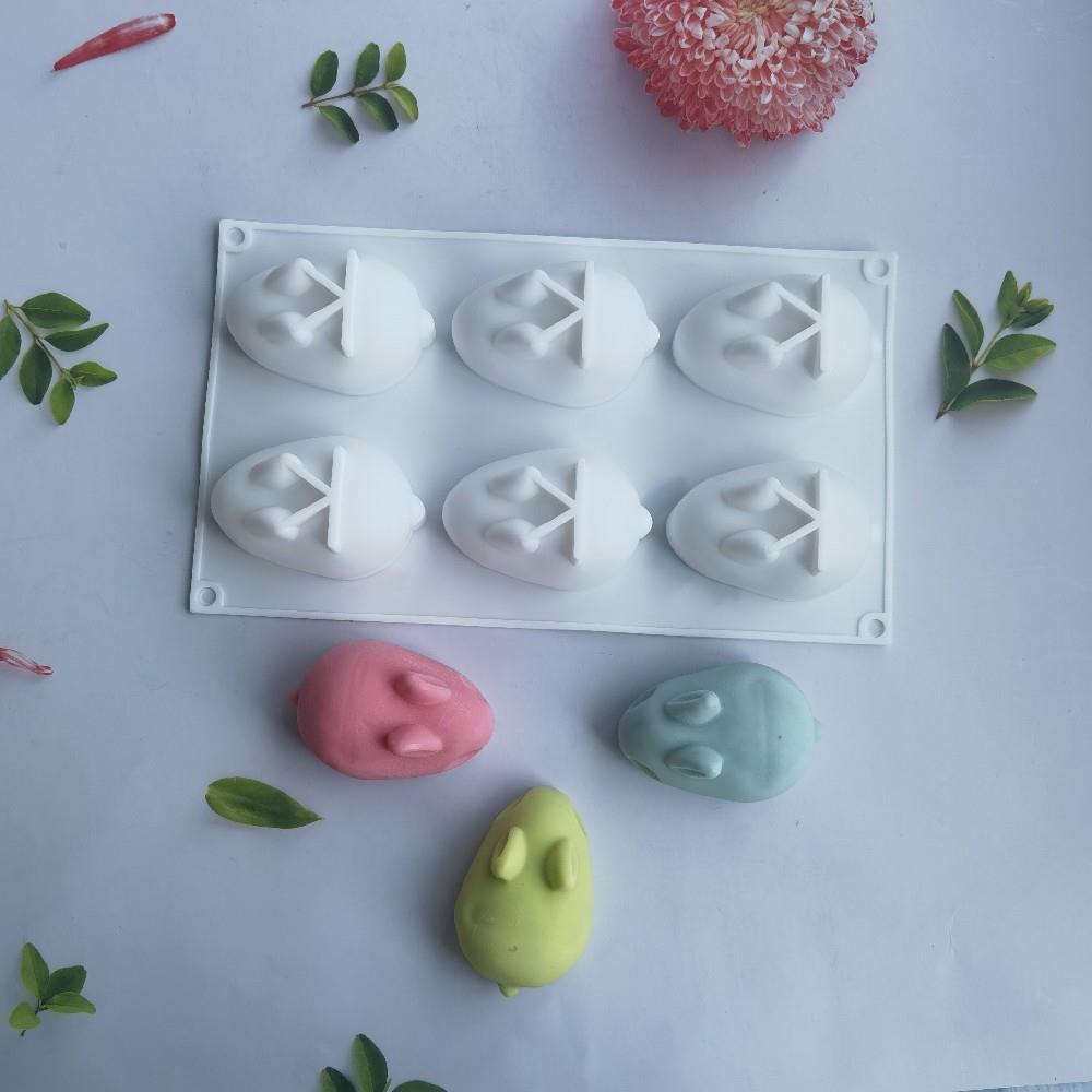 6連兔子大397巧克力模具食品級烘焙用品DIY餅乾模蛋糕硅膠模具