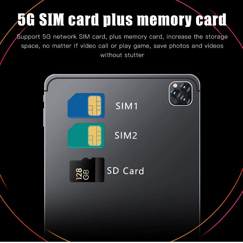 Планшет‑ноутбук 10.1 дюйма Android, 4G, Dual‑SIM, вариант 12+512 ГБ