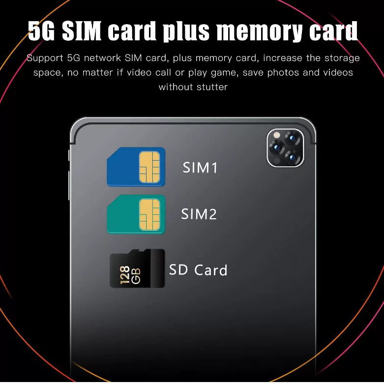 Планшет‑ноутбук 10.1 дюйма Android, 4G, Dual‑SIM, вариант 12+512 ГБ