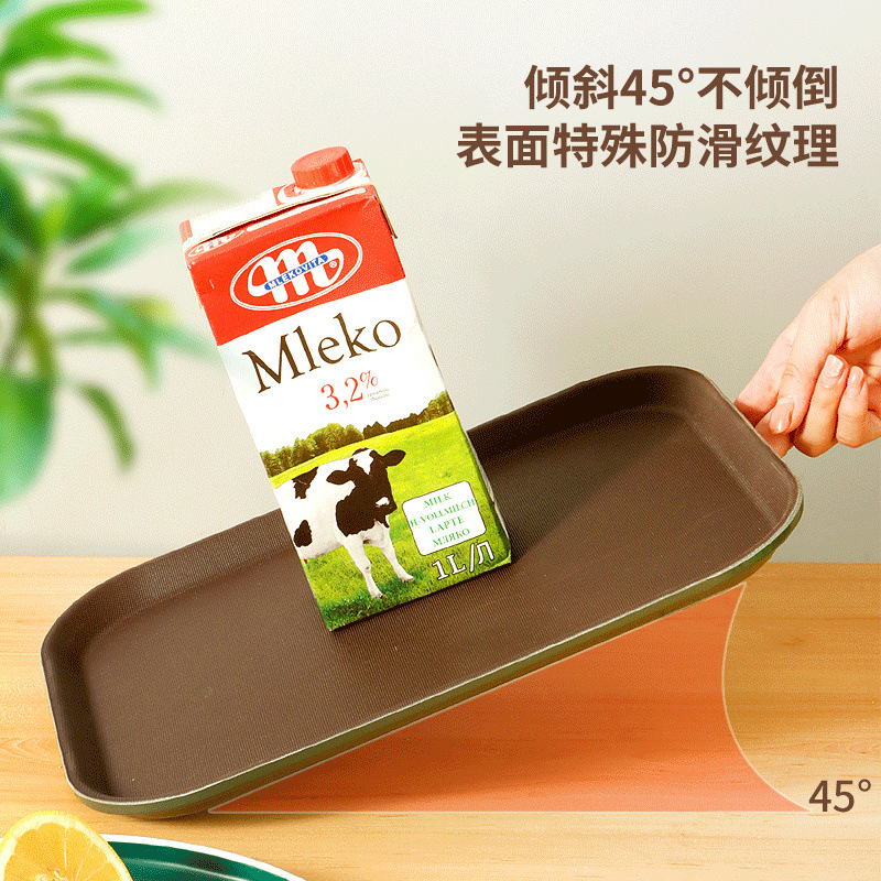 bandeja rectangular de plástico super grande bandeja redonda antideslizante hotel restaurante KTV bandeja de transferencia comercial bandeja de té