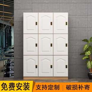 ✅ Hair Salon Locker Wooden Yoga Studio Beauty Salon Bathroom Electronic Sensor Lock Color Employee Locker Belt