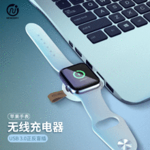 正海欣適用蘋果手表充電器鑰匙扣設計跨境爆款ABS磨砂熱銷款 白色