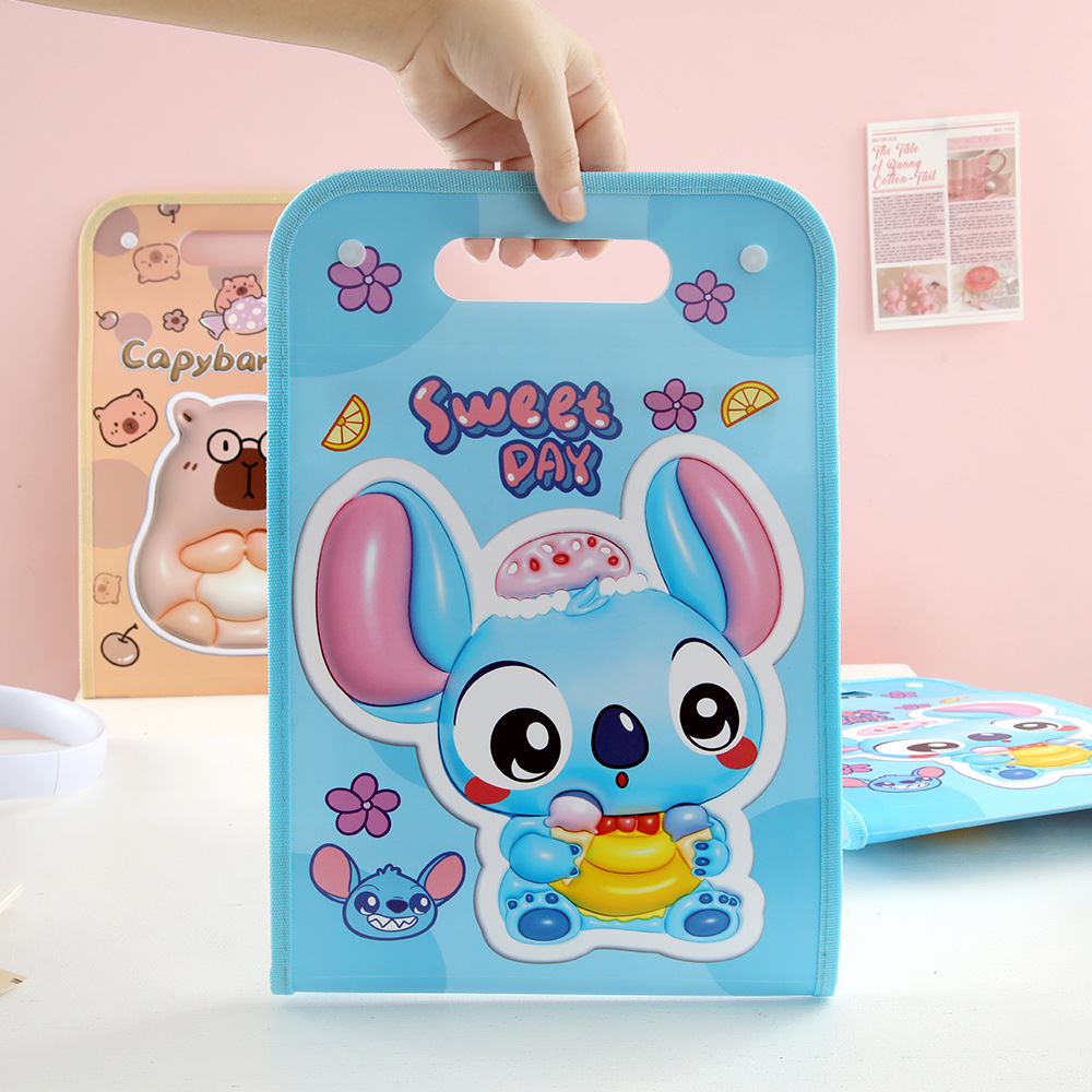 Clasificación de asignaturas Carpeta de papel de prueba Kapibara a4 Carpeta multicapa Estudiantes con inserción de papel de prueba de clasificación de secundaria secundaria secundaria