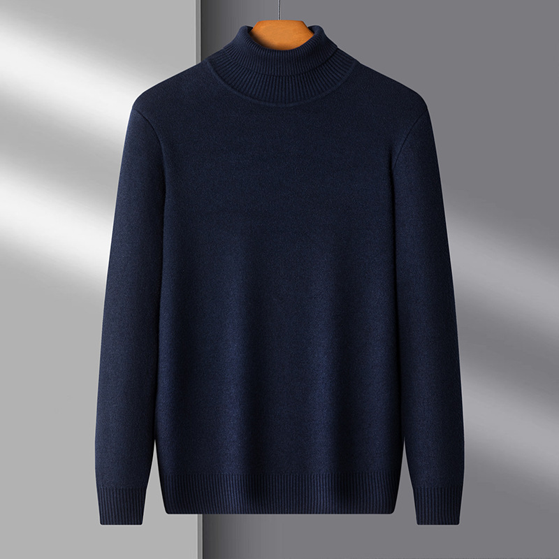 Herren Strickpullover Langarm Mit Plüsch Gefüttert Slim Fit_voghion.com