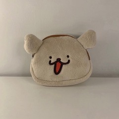Playful puppy cute plush storage bag, high-quality cartoon earphone case, wallet, CDD camera protector