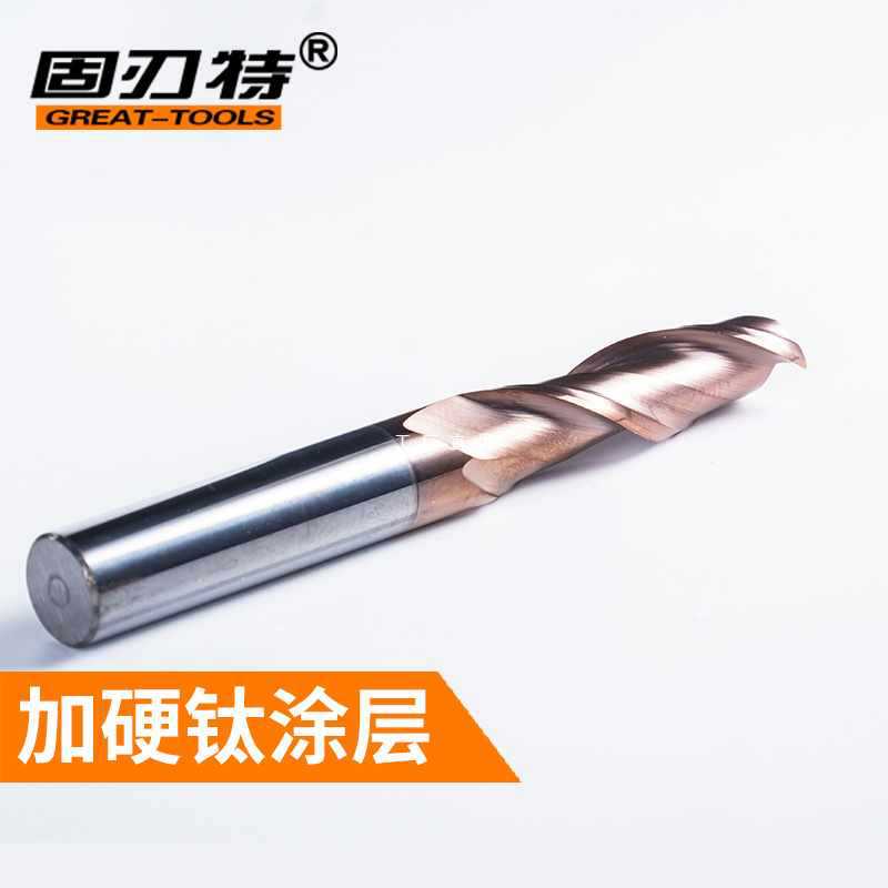 5IJO0.05进制两刃合金铣刀涂层数控钨钢键槽立铣刀2F0.1进制1-20