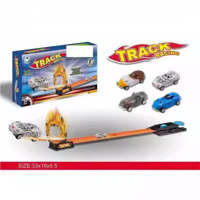 Cross-Border Hot-Selling Hot Wheels Catapult Track Racing Car Children's Alloy Car Toy for Boys