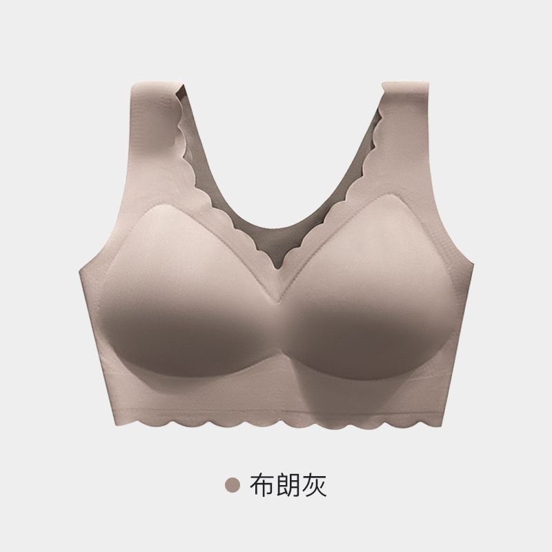 Madre de mediana edad ropa interior mujer chaleco sin marcas sin anillo de acero para reunir mujeres con pechos grandes mostrando sujetadores pequeños