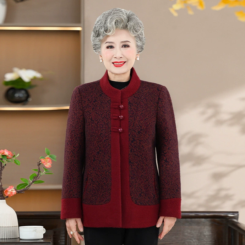 Теплая куртка для мамы, в западном стиле, с китайскими элементами
