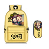 Capacious school bag for elementary school students, backpack, pencil case, set, 2020, new collection, polyester