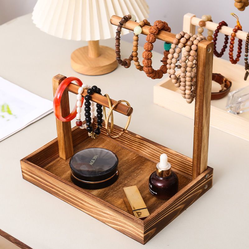 Solid Wood Jewelry Storage Box, Bracelet, Desktop Display Stand, Watch, Bracelet, Stall, Buddha Beads