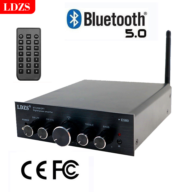 Cross-border new digital small power amplifier desktop fever audio Bluetooth 5.0 high-power car power amplifier home