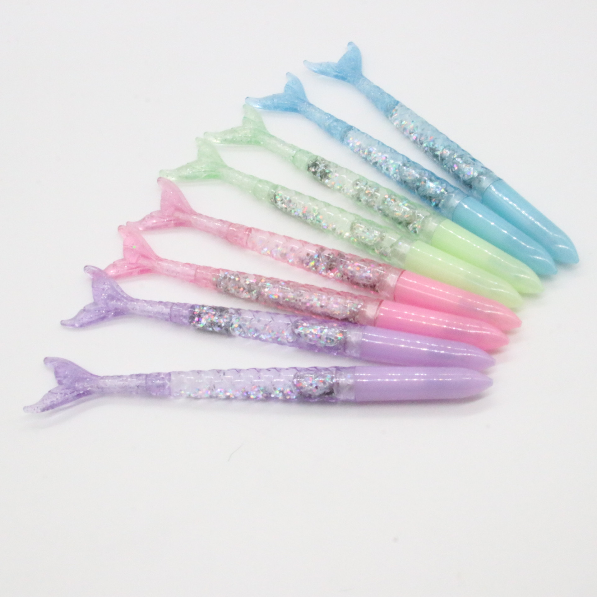 Pluma de plástico sirena bolígrafo de dibujos animados pluma de gel pluma Linda pluma estudiante pluma regalo pluma en stock negro recarga