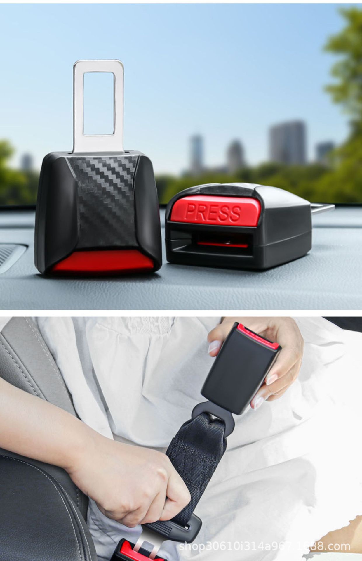 Car seat belt clip head pick head bayonet plug card extender connector card car seat belt Bolt plug