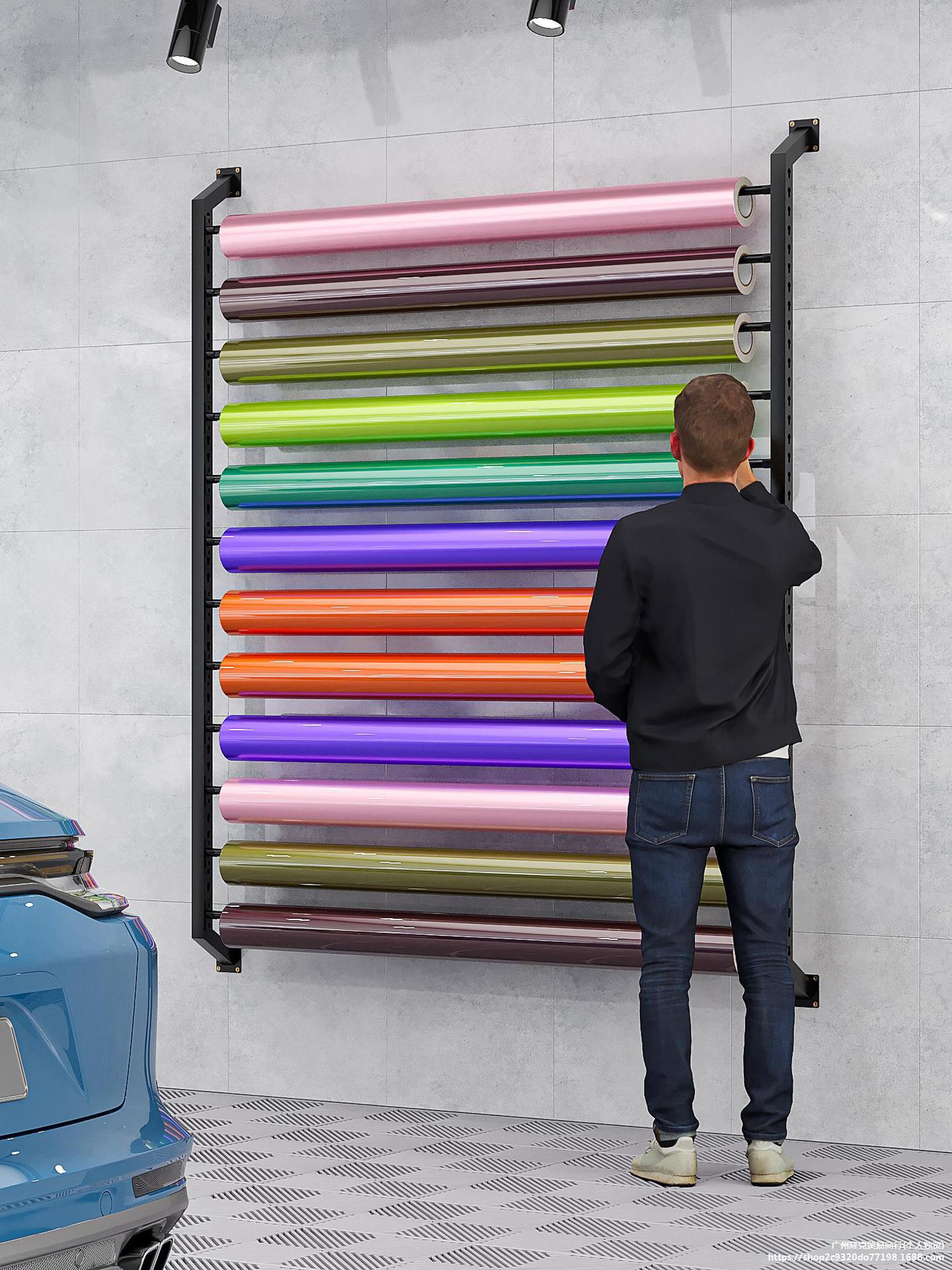 汽车膜太阳膜展示架玻璃膜车衣改色膜展示架布料面料台布桌垒德株