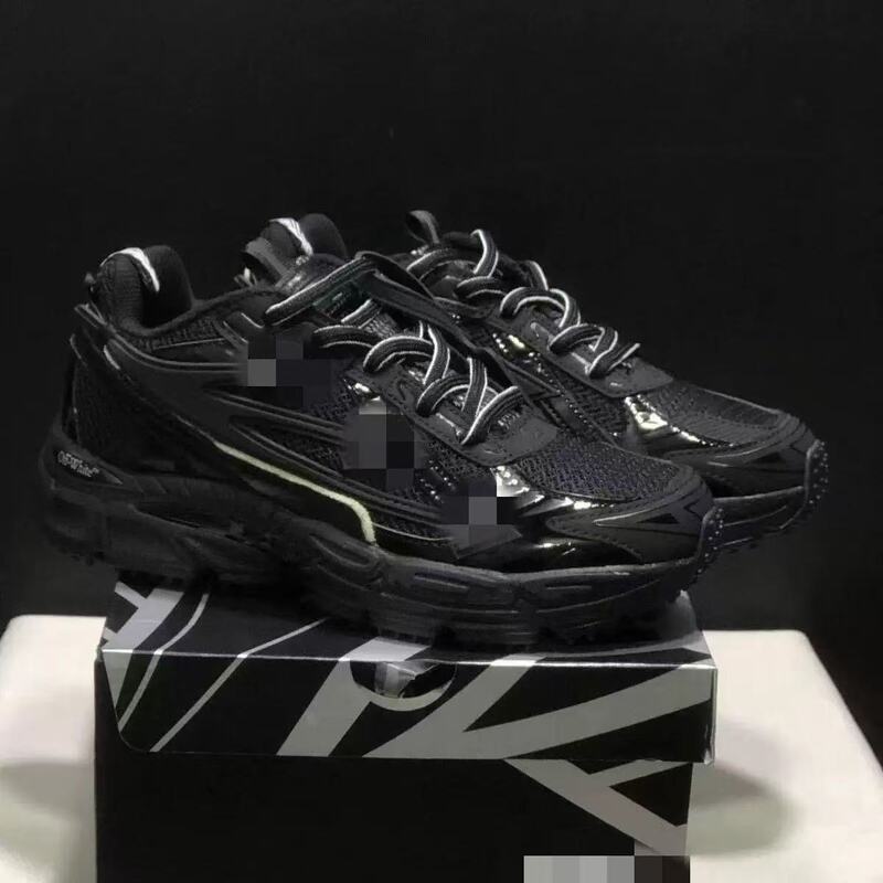 Full Leather Foreign Trade Wholesale Offwhite Dad Shoes Couple Sneakers Fashion Trendy High Quality Versatile Running Shoes