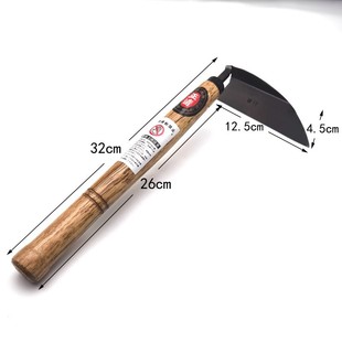 Zhengqing Japanese-style steel backhand bend handle sickle composite steel bend hoe hand beat weeding sickle left-handed weeding farm tools