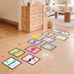 漫画デジタル格子自己接着ステッカー子供ジャンプ格子ゲーム幼稚園床装飾マップbr0361f