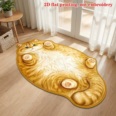 Avtomobil döşəmə paspasları, Cute and Lazy Cat Imitation Cashmere - soft-and-plump-golden-tangerines-4060cmnew-diatom-mud
