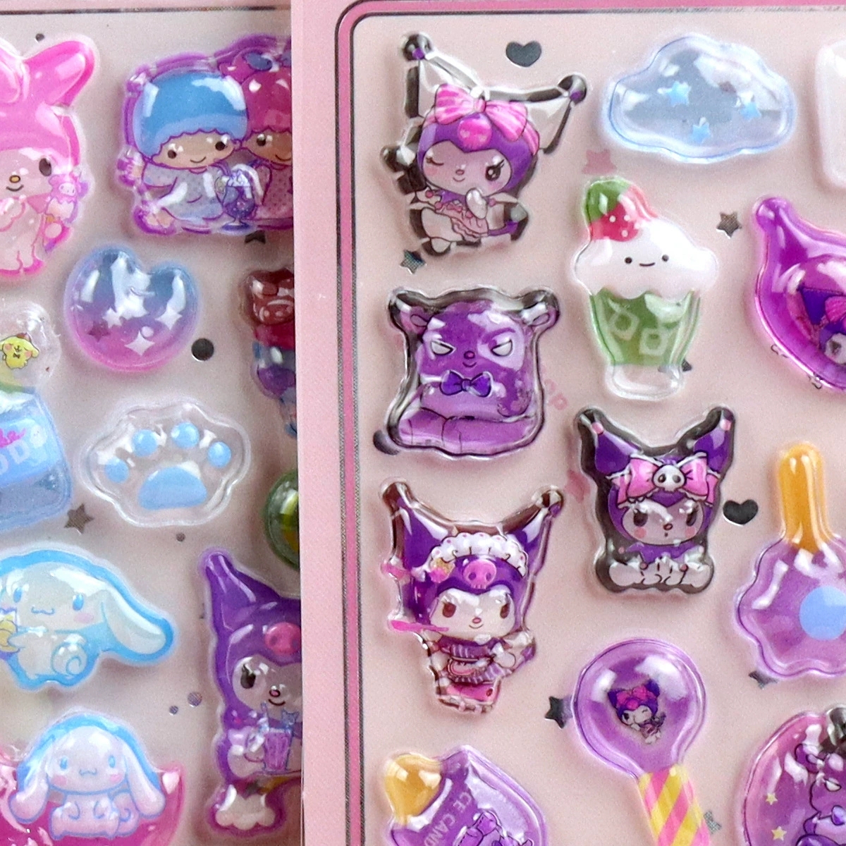 3D Luminous Embossed Sticker (Sanrio) — Cartoon Kids, 20.5×9 cm, 16 Styles