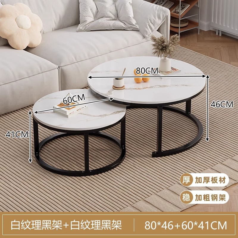 Sofá de lujo ligero sala de estar pequeña mesa de té mesa lateral moderna esquina simple hierro forjado artículos balcón mesa redonda