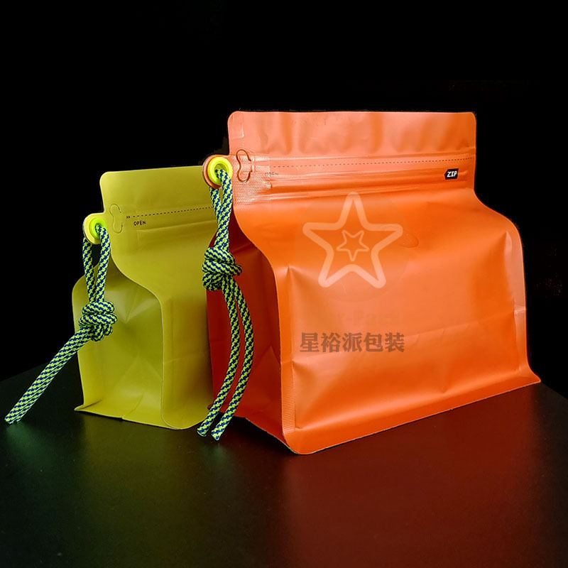 来图定制250克澳帝焙AOKKA带挂绳子包装袋