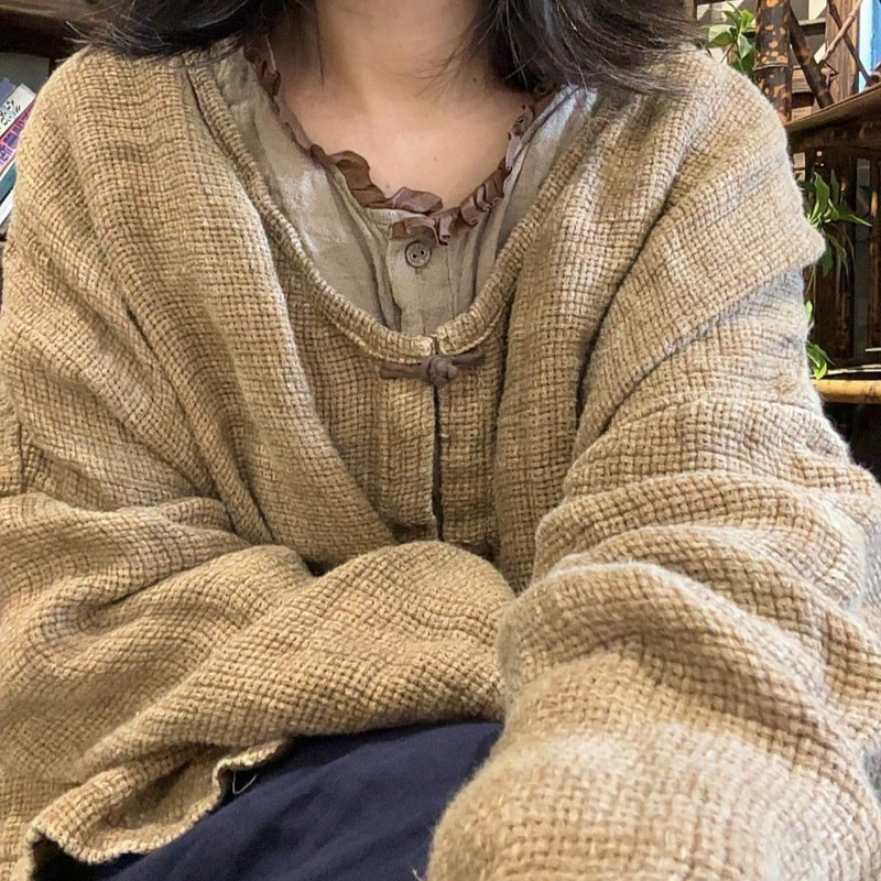 24/9 SN40 Linen Slub Texture Sense Craft Dyeing Sack Shirt Cardigan Jacket 24/9 SN40 Linen Slub Texture Sense Craft Dyeing Sack Shirt Cardigan Jacket
