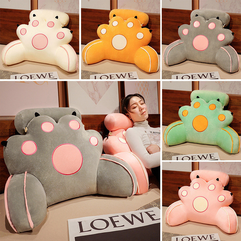 Dibujos Animados gato garra almohada noche cojín chica dormir almohada cama jugar teléfono móvil cintura almohada dormitorio suave bolsa respaldo