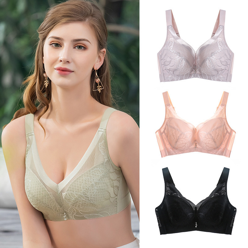 Underwear for Women, Small Breasts, Push-Up, Anti-Sagging Bra, Breathable, Wire-Free Bra, Hollow Summer
