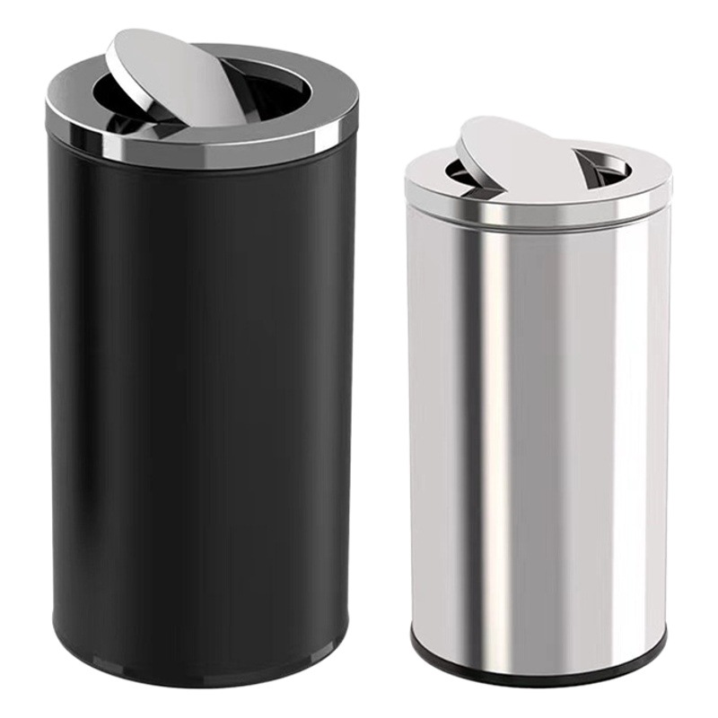 Cubo de basura al estilo de Hong Kong Cubo de ceniza vertical de gran capacidad de acero inoxidable Wanda Mall hotel lobby Cubo de papel higiénico