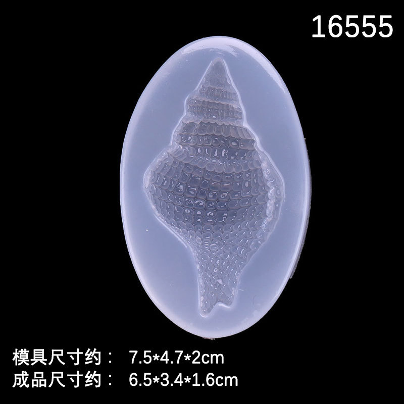 Espejo serie Marina 5 Concha cristal espejo epoxi molde DIY Concha UV pegamento decorativo AB pegamento molde