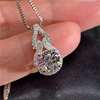 Import diamond pendant, necklace, USA, platinum 950 sample