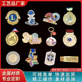 校徽警徽金属徽章奖牌臂章胸章烤漆冰箱贴电镀工艺品logo设计
