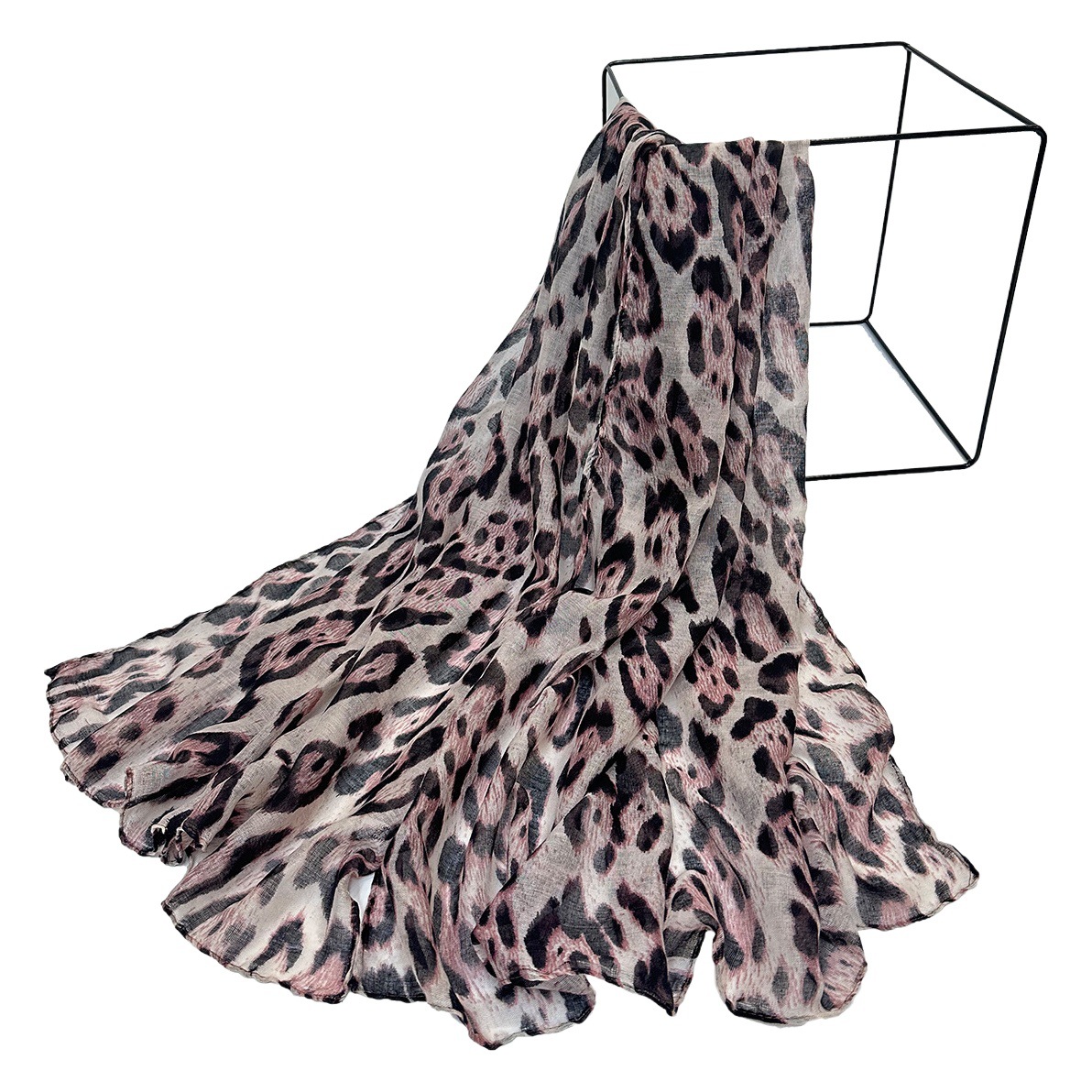 Cross-Border Exclusive Supply of Large-Size Fashionable Leopard Print Long Bali Silk Printed Fashion Scarves for Women, Support for Ordering