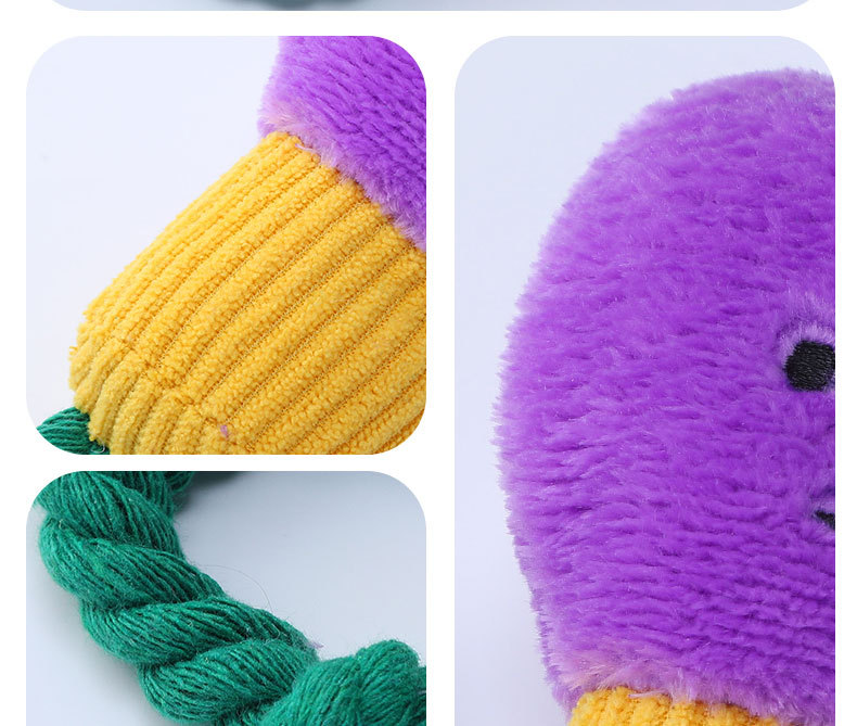 Jucărie de pluș pentru câini în formă de bec cu sunet_voghion.com