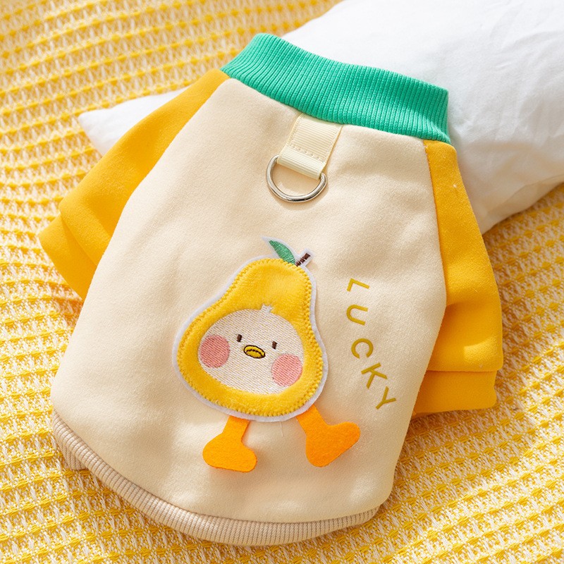 Otoño y invierno perros lindas mochilas de dibujos animados gatos de dos patas camisas de lana delgada más cálida que osos Teddy ropa de perro de mascota